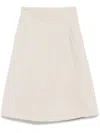 Margaret Howell Twill-weave Midi Skirt In Neutrals