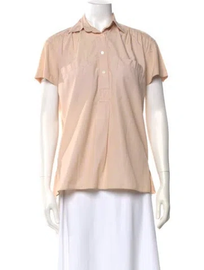 Pre-owned Margaret Howell Vintage Silk Top In Pink