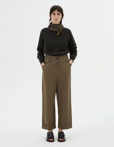 Margaret Howell Women Relaxed Crop Trousers In Mouse