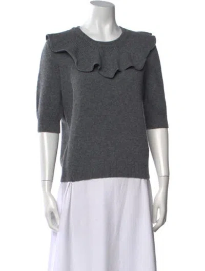 Pre-owned Margaret Howell Wool Crew Neck Sweater In Grey