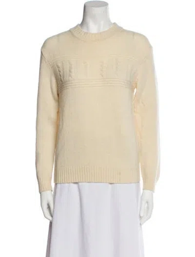 Pre-owned Margaret Howell Wool Crew Neck Sweater In Neutral