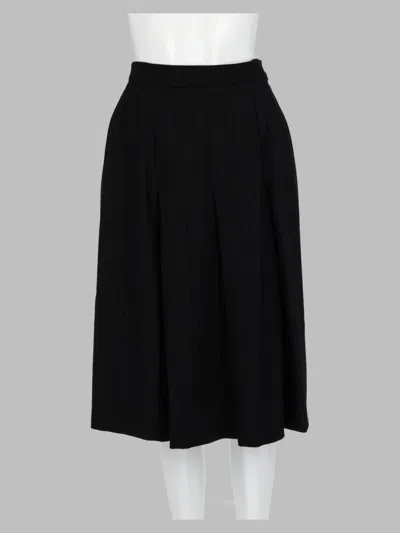 Margaret Howell Wool Mini Skirt In Black