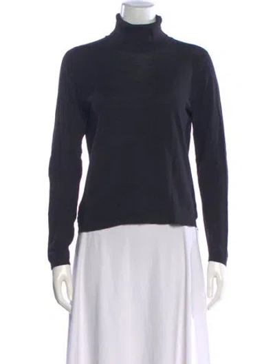 Pre-owned Margaret Howell Wool Turtleneck Sweater In Blue