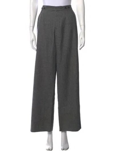 Pre-owned Margaret Howell Wool Wide Leg Pants In Grey