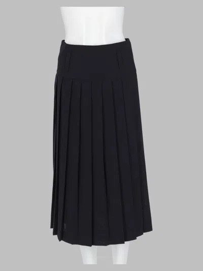 Margaret Howell Wool-blend Mini Skirt In Blue