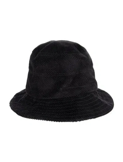 Pre-owned Margaret Howell Woven Corduroy Bucket Hat In Black
