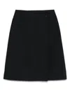 Margaret Howell Wraparound Midi Skirt In Blue