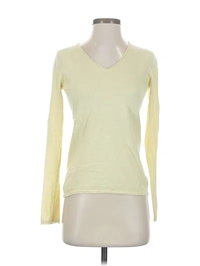 Pre-owned Margaret O'leary 3/4 Sleeve T-shirt In Yellow