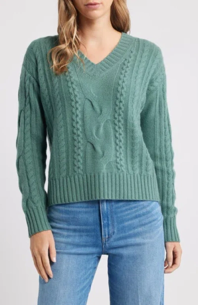 Margaret O'leary Bianca Cable Stitch Cashmere Sweater In Brown