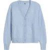 Margaret O'leary Brushed Cashmere Cardigan In Blue