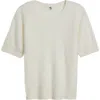 Margaret O'leary Brushed Cashmere Short Sleeve Sweater In Neutral