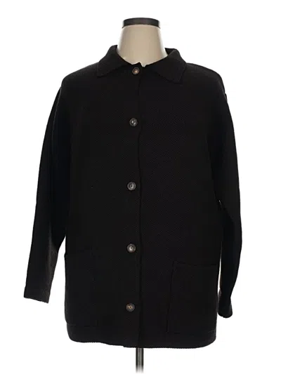 Pre-owned Margaret O'leary Cardigan Sweater In Black