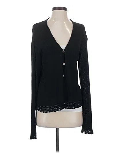 Pre-owned Margaret O'leary Cardigan Sweater In Black