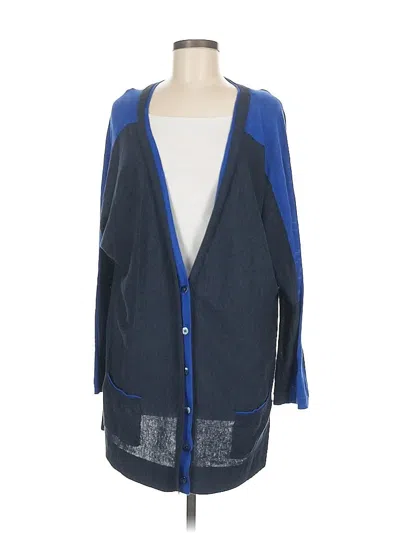 Pre-owned Margaret O'leary Cardigan Sweater In Blue