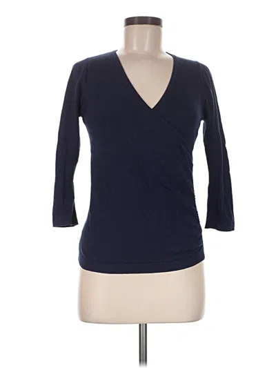 Pre-owned Margaret O'leary Cardigan Sweater In Blue