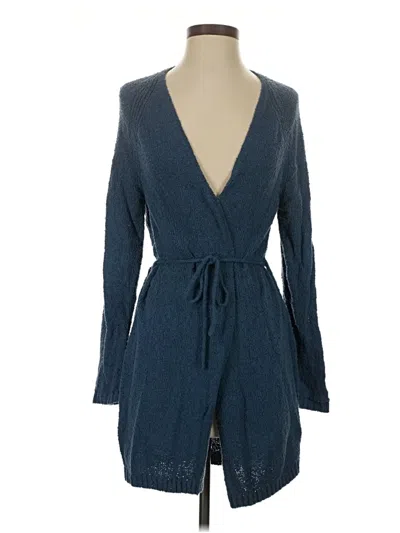 Pre-owned Margaret O'leary Cardigan Sweater In Blue