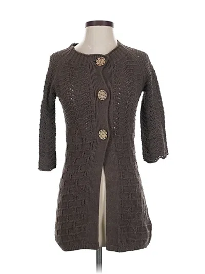 Pre-owned Margaret O'leary Cardigan Sweater In Brown
