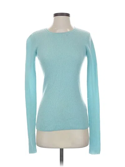Pre-owned Margaret O'leary Cashmere Pullover Sweater In Blue