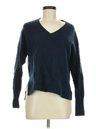 Pre-owned Margaret O'leary Cashmere Pullover Sweater In Blue