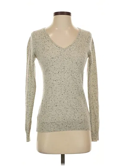 Pre-owned Margaret O'leary Cashmere Pullover Sweater In Silver