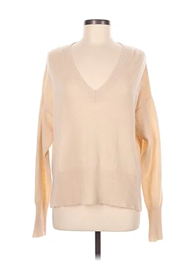 Pre-owned Margaret O'leary Cashmere Pullover Sweater In Tan