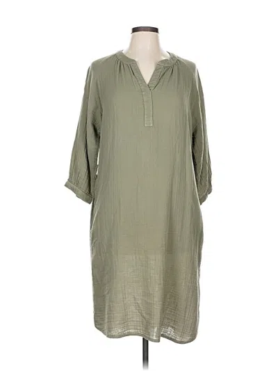 Pre-owned Margaret O'leary Casual Dress In Green