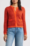 Margaret O'leary Coco Cashmere & Silk Cardigan In Orange