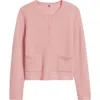 Margaret O'leary Coco Cashmere & Silk Pocket Cardigan In Pink