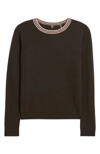 Margaret O'leary Crewneck Cashmere Sweater In Black