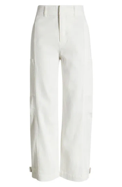 Margaret O'leary Elin Straight Leg Cargo Pants In Bone