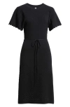 Margaret O'leary Frances Pointelle Dress In Black