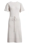 Margaret O'leary Frances Pointelle Dress In Oatmeal