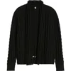 Margaret O'leary Gwen Open Cotton Cardigan In Black