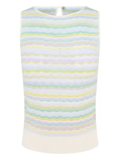 Margaret O'leary Inc Chevron Tank Top