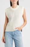 Margaret O'leary Jeanine Rib Merino Wool Sweater Vest In White