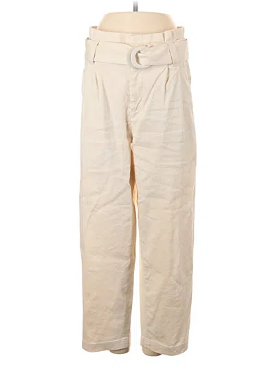 Pre-owned Margaret O'leary Linen Pants In White