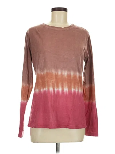 Pre-owned Margaret O'leary Long Sleeve T-shirt In Brown