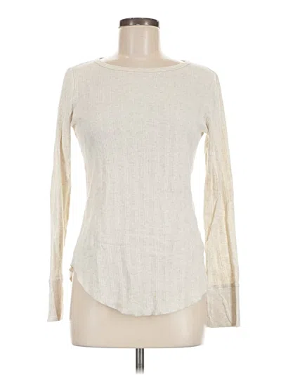 Pre-owned Margaret O'leary Long Sleeve T-shirt In Ivory