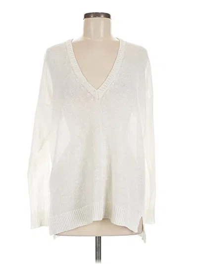 Pre-owned Margaret O'leary Long Sleeve T-shirt In Ivory