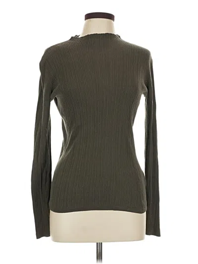 Pre-owned Margaret O'leary Long Sleeve Turtleneck In Green