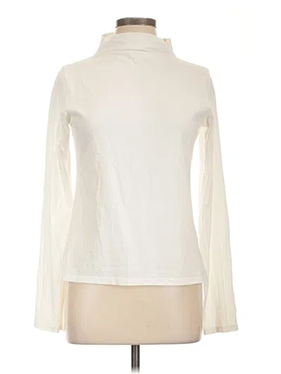Pre-owned Margaret O'leary Long Sleeve Turtleneck In White