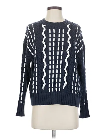 Pre-owned Margaret O'leary Pullover Sweater In Blue