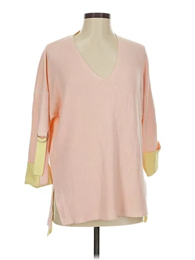 Pre-owned Margaret O'leary Pullover Sweater In Pink