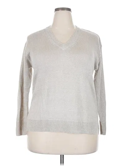 Pre-owned Margaret O'leary Pullover Sweater In White