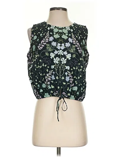 Pre-owned Margaret O'leary Sleeveless Blouse In Green