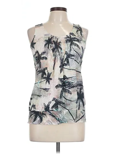 Pre-owned Margaret O'leary Sleeveless Blouse In Ivory