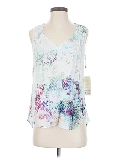 Pre-owned Margaret O'leary Sleeveless Blouse In White