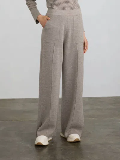 Margaret O'leary Split Hem Pant In Oat In Brown