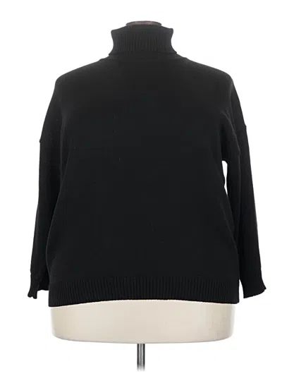 Pre-owned Margaret O'leary Turtleneck Sweater In Black