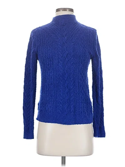 Pre-owned Margaret O'leary Turtleneck Sweater In Blue